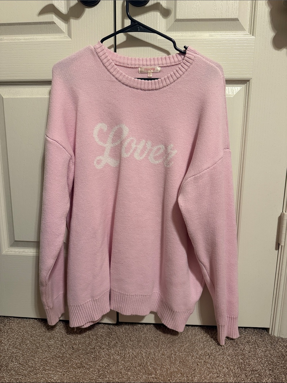 Cozy Pink 'Lover' Knit Sweater